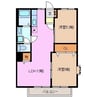 リバーヴィレッジ 2LDKの間取り