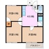 グリーンハイツ 3DKの間取り