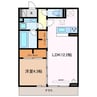 Ｄ－ｃｈａｍｂｒｅ矢田磧 1LDKの間取り