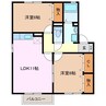 レイ・マナンシャル 2LDKの間取り