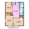 ウォーターバレータウンＡ 3DKの間取り