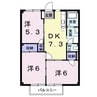メゾングランパス 3DKの間取り