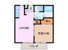 ビーライン九華 1LDKの間取り