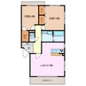 フローリッシュS 2LDKの間取り