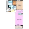 明楽　A棟 1LDKの間取り