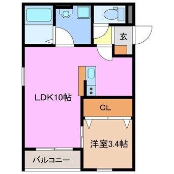 間取図 LECOCON四日市Ⅷ