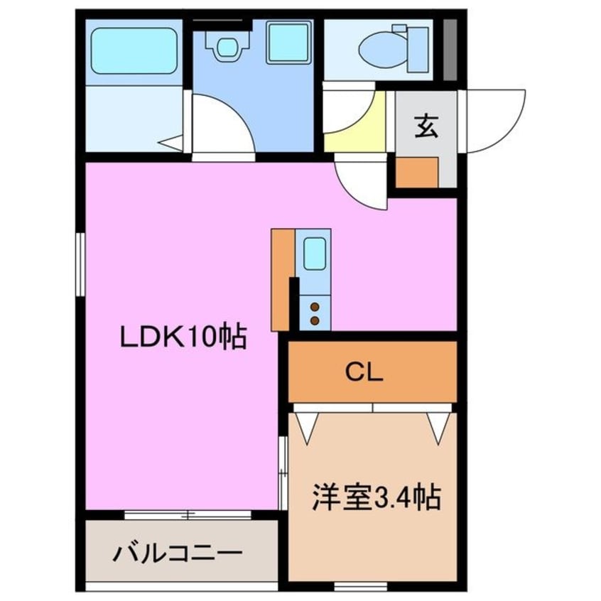 間取図 LECOCON四日市Ⅷ