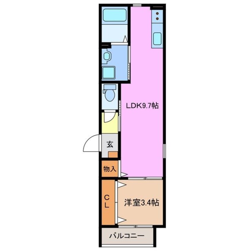 間取図 LECOCON四日市Ⅷ