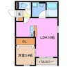 LECOCON四日市Ⅷ 1LDKの間取り