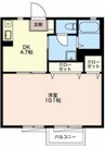 サンジェルマン Ｂ 1DKの間取り