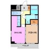 ローゼンハイム 1DKの間取り