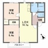 シャルム　Ｂ棟 2LDKの間取り