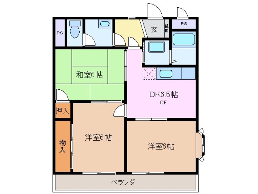 間取図 リンピアアサケ