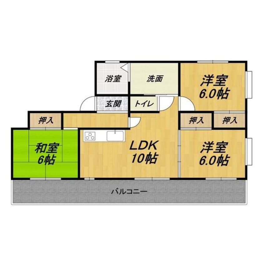 間取図 グランシャリオ８９　Ｂ棟