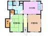 アーバンハウス西富田 2DKの間取り