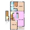 ラッフィナート富洲原Ⅱ 2LDKの間取り