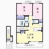 エスターテ 2LDKの間取り