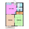 タウニーグリーンフィールド 2DKの間取り