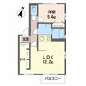 ウッディベル　Ｄ棟 1LDKの間取り