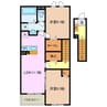 ミライズテラス川越　Ⅱ 2LDKの間取り