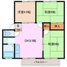 ラウンド・トータス 3DKの間取り