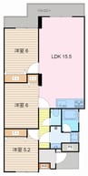 田村マンション　Ｂ棟 3LDKの間取り