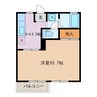 セフィラテラモト　Ａ棟 1DKの間取り
