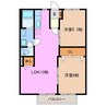 コーポラス春華 2LDKの間取り