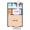 モナリエーレ　A 1Kの間取り