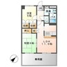 グレイスコンフォース 2LDKの間取り