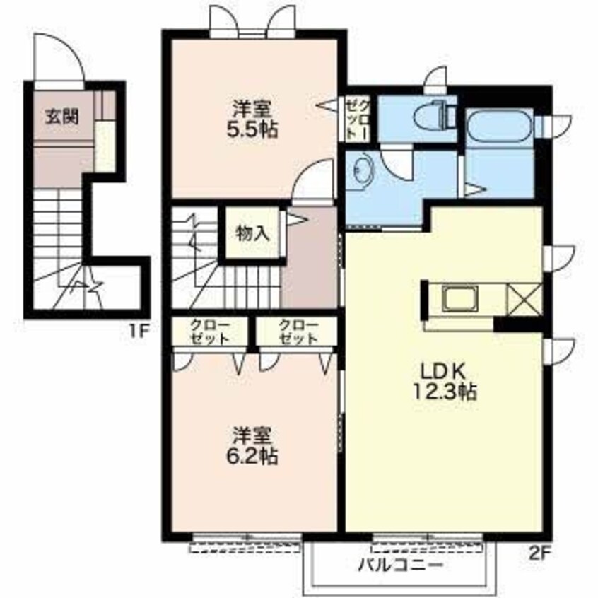 間取図 サミット　Ｆ棟