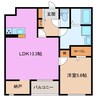 カーサパズＥ 1LDKの間取り