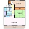 リゾン学南 2LDKの間取り