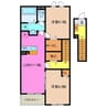 マルベリー 2LDKの間取り