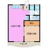 陽和コーポ 1LDKの間取り