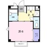 スパシオ川原Ⅱ 1Kの間取り