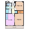 リンピアさくら 2DKの間取り