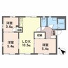 フレグランス東谷 3LDKの間取り