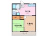 エステート川崎Ｂ棟 2DKの間取り