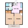 シティハイツ藤 2DKの間取り