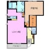 サミット　Ｅ棟 1LDKの間取り