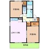 ピアチェーレ　C 2LDKの間取り