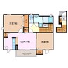 メルシーⅠ 2LDKの間取り