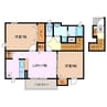 メルシーⅠ 2LDKの間取り
