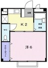 ニューシティＫ　Ⅱ 1Kの間取り