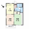 コーポケーアイ　Ａ棟 2Kの間取り