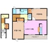 フェリースⅡ 2LDKの間取り