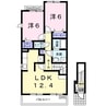 クレーストⅡ 2LDKの間取り