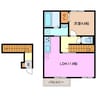 ユアメゾン西富田 1LDKの間取り