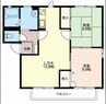 メモリアルＡ棟 2LDKの間取り
